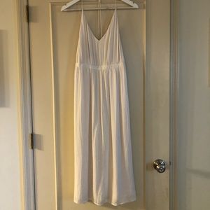 UO Silk White Backless Dress